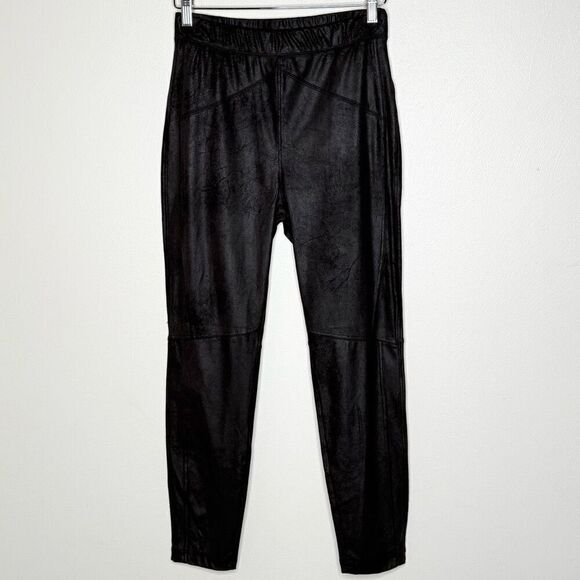 Free People Midnight Black Vegan Suede Pull On Leggings - Women’s US S - Picture 2 of 9